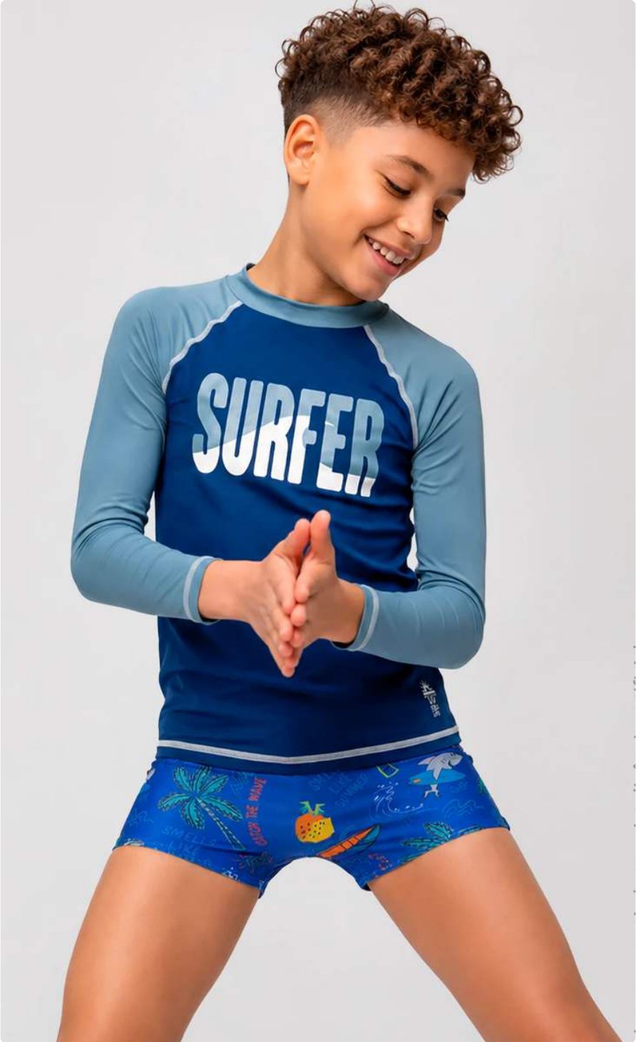 Boxer Beachwear Estampada Lupo Kids