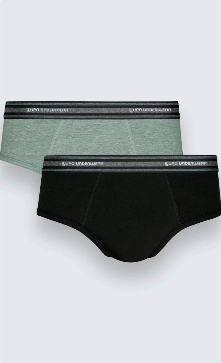 Kit 2 Cuecas Slip Adulto Com Elastano