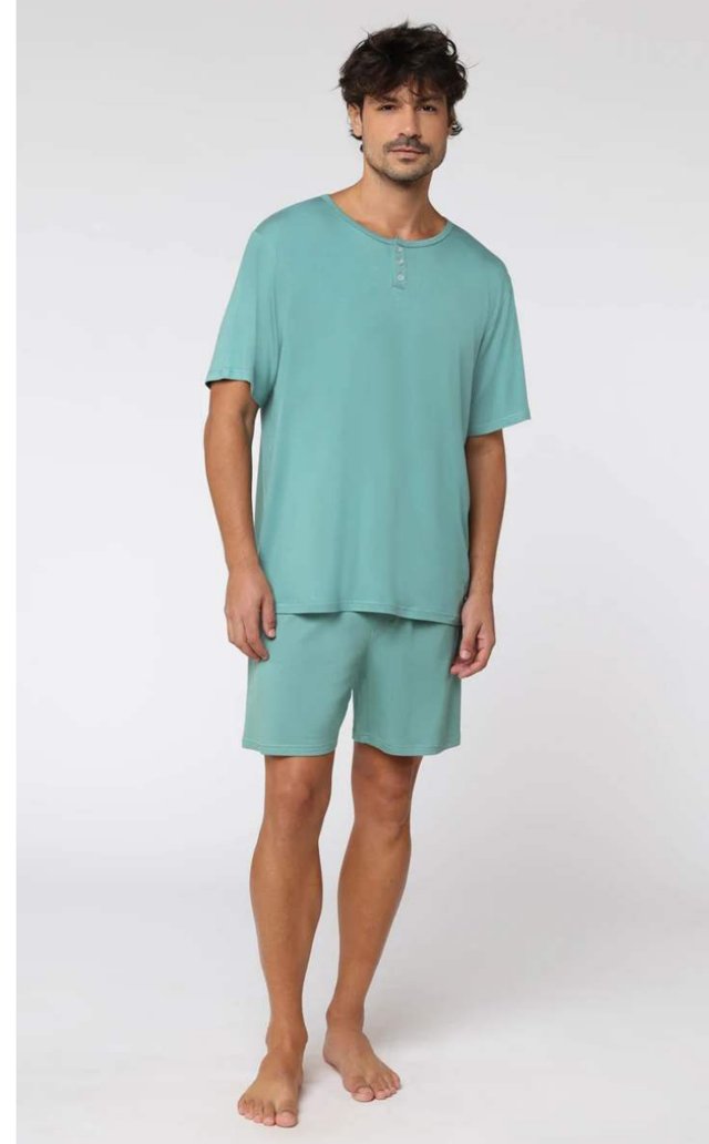 Pijama Curto AM Gola Henley