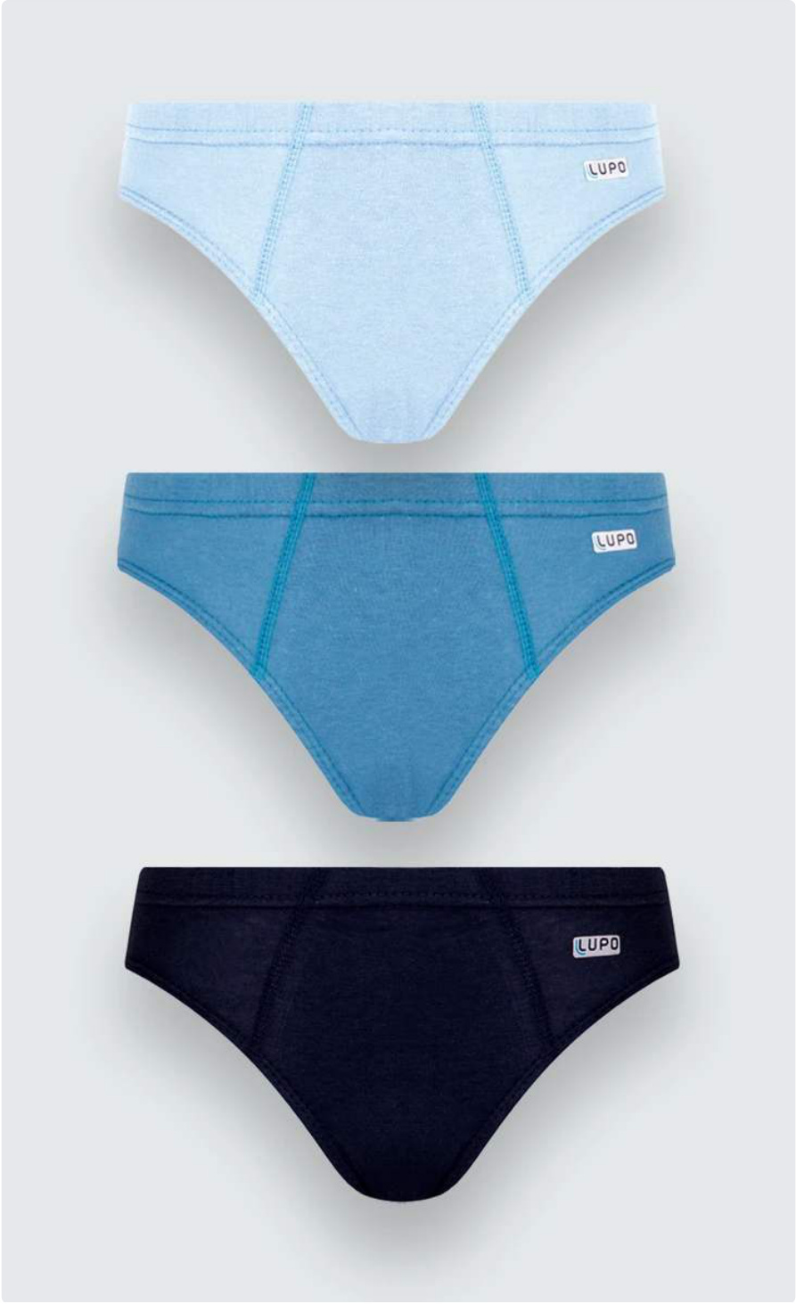 Slip Lupo Kids Algodão Kit 3