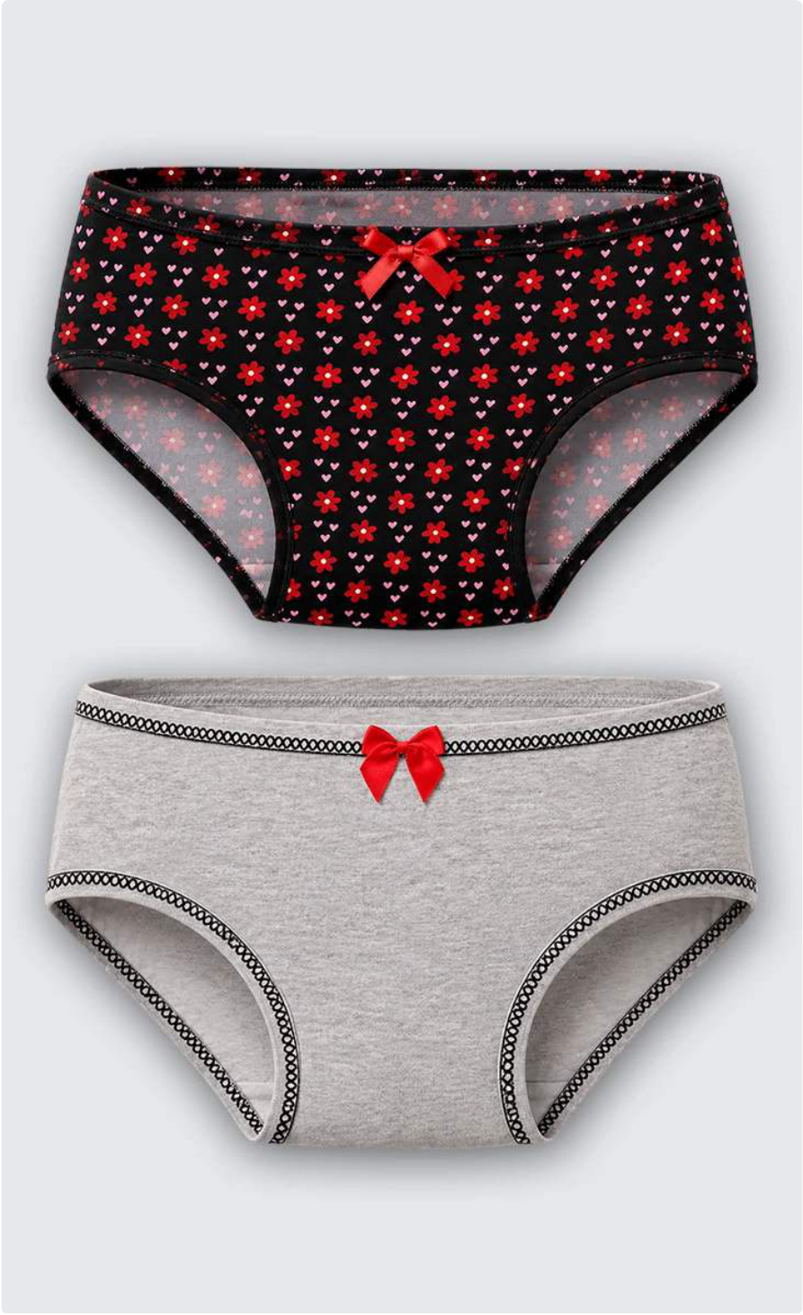 Calcinha Lobinha Estampada Algodão - Kit 2